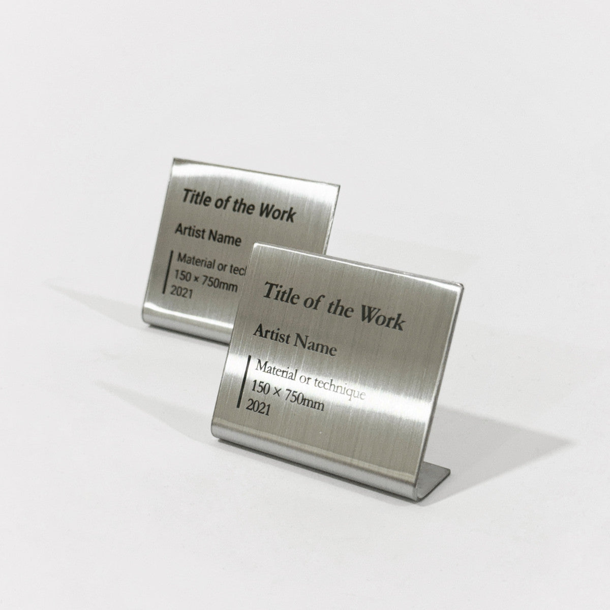 Stainless steel caption plate, silver, 60×50×20mm from SIDE collection
