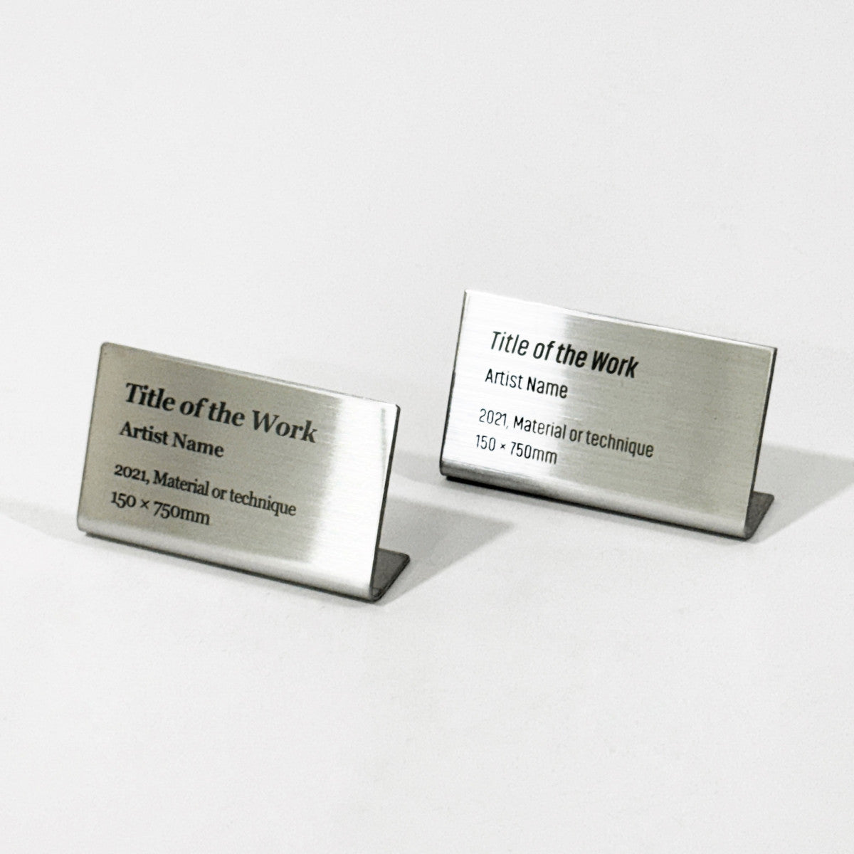 Stainless steel caption plate, silver, 70×20×40mm from SIDE collection
