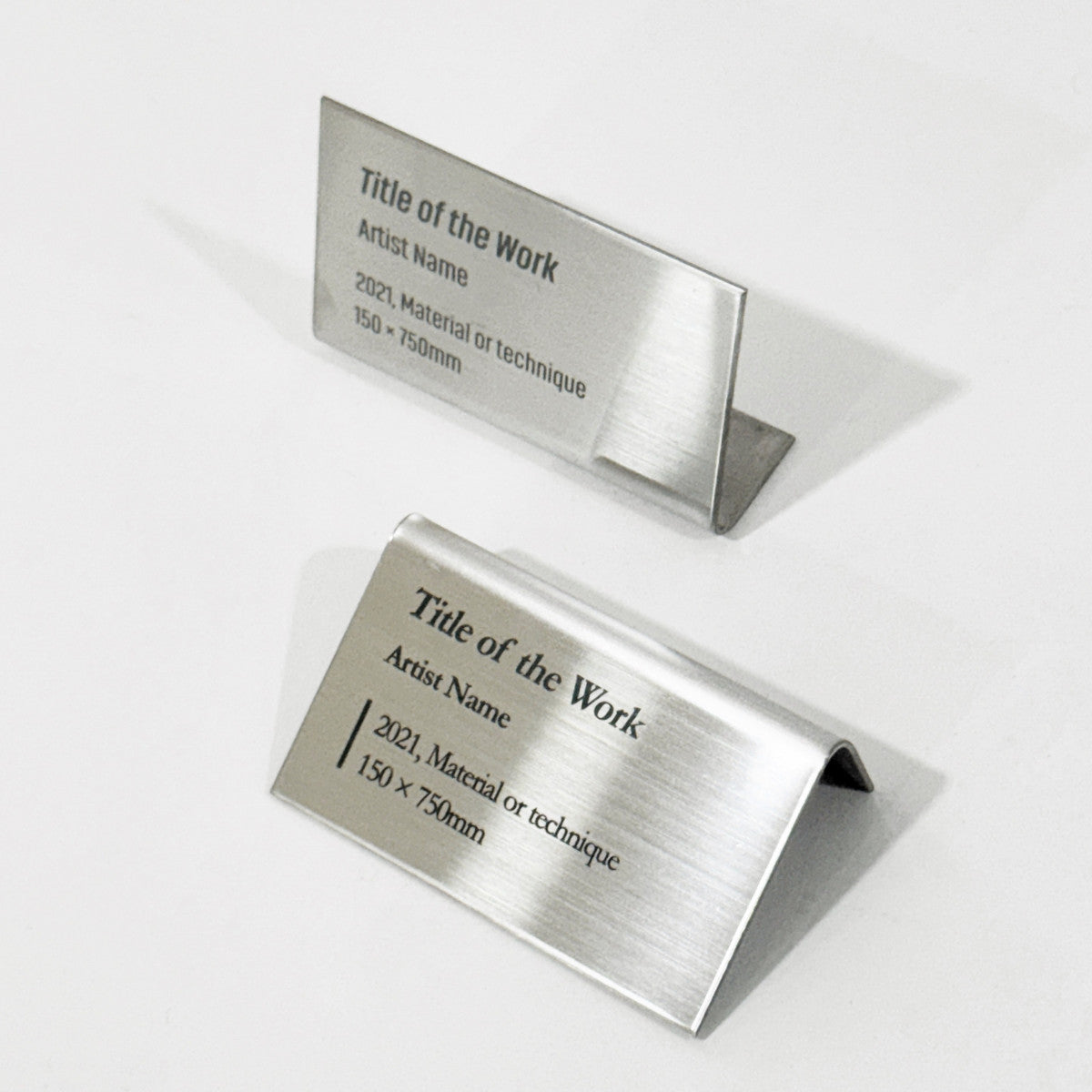 Stainless steel caption plate, silver, 70×20×40mm from SIDE collection
