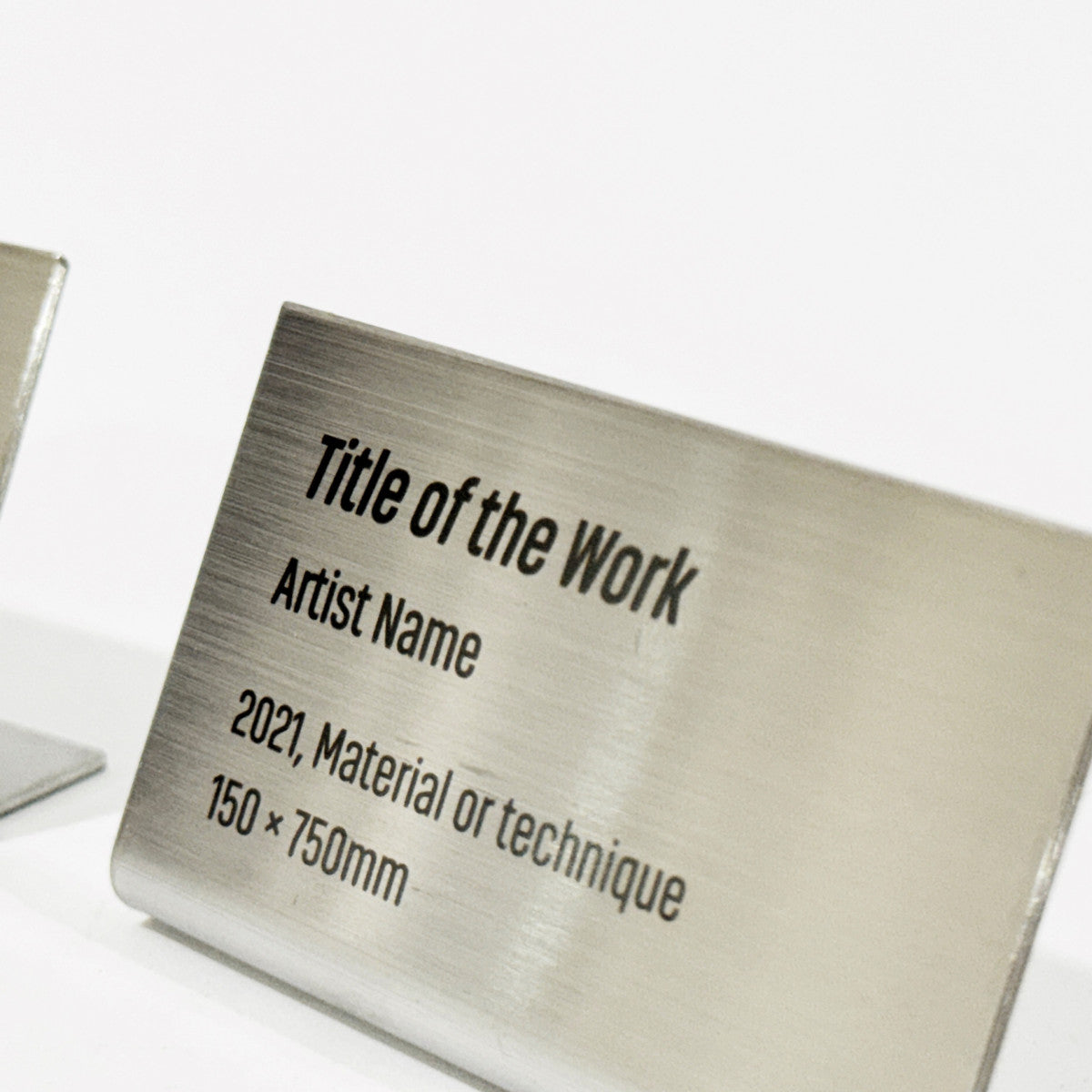 Stainless steel caption plate, silver, 70×20×40mm from SIDE collection
