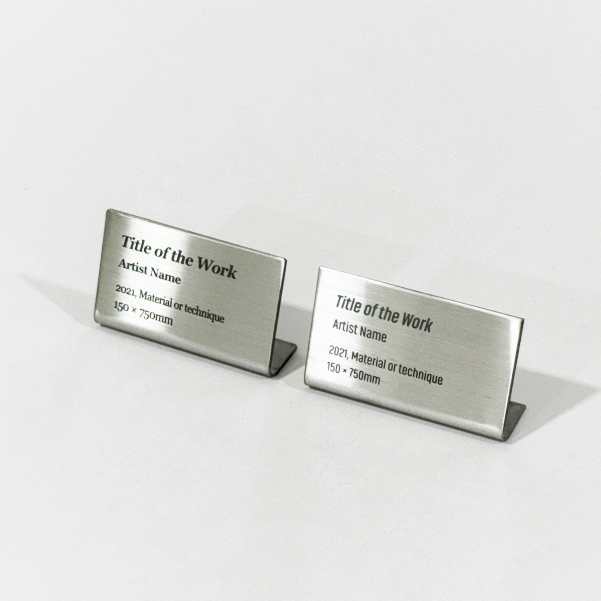 Stainless steel caption plate, silver, 70×20×40mm from SIDE collection
