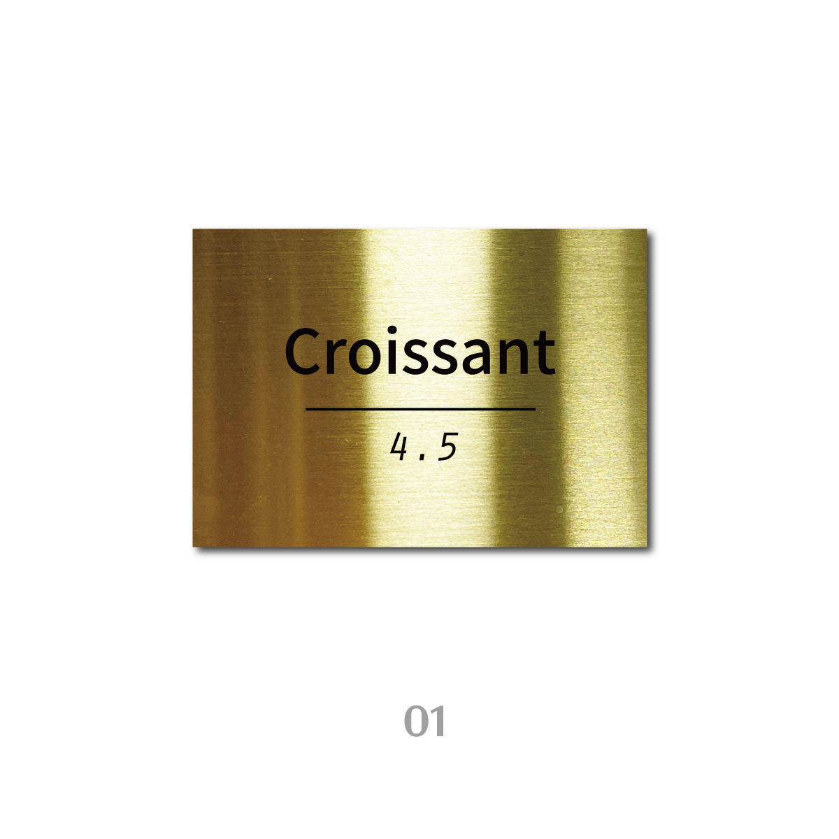 Bent Stainless Steel Laser Marked Price Tag - Gold