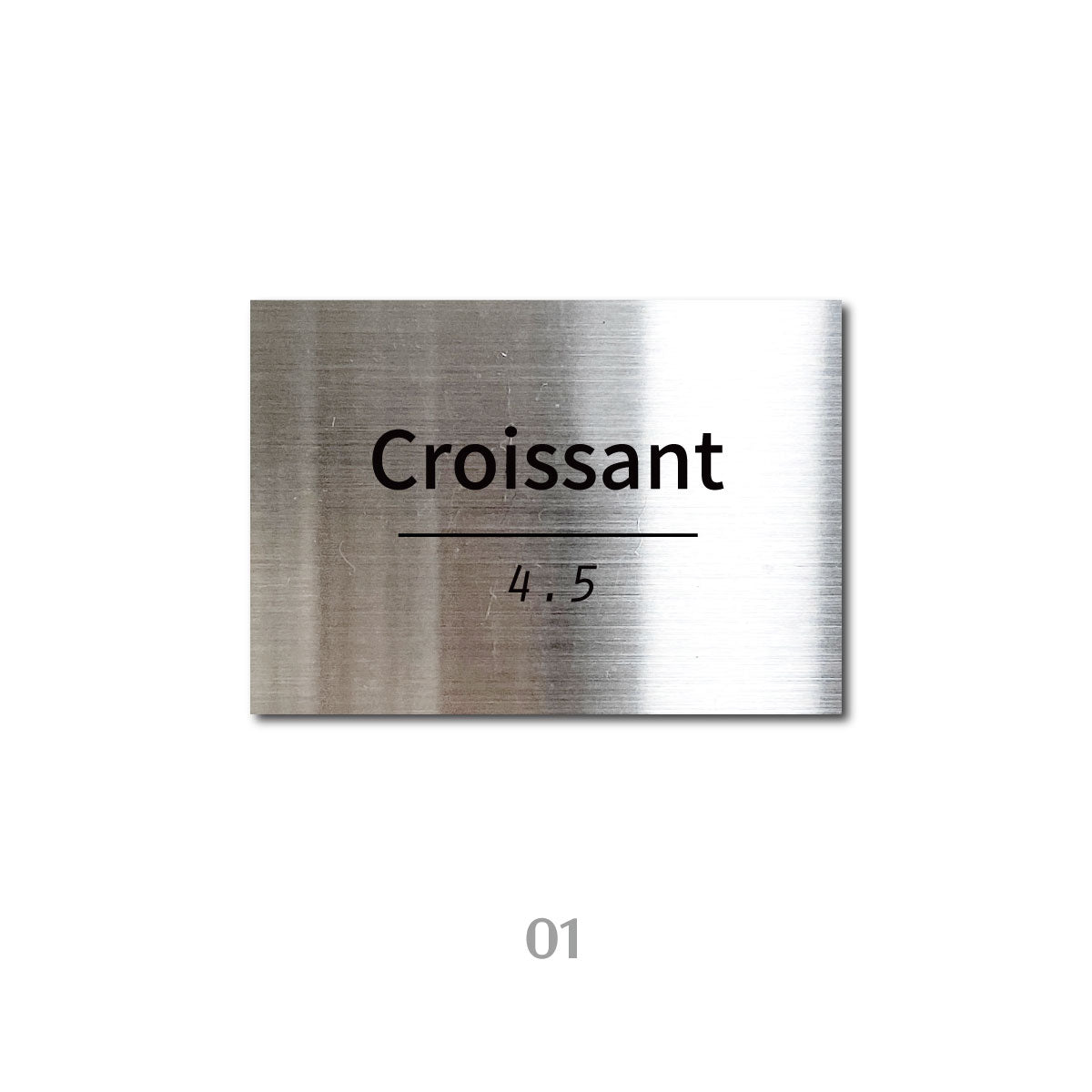 Bent Stainless Steel Laser Marked Price Tag - Silver