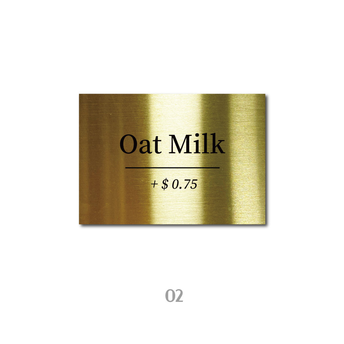 Bent Stainless Steel Laser Marked Price Tag - Gold