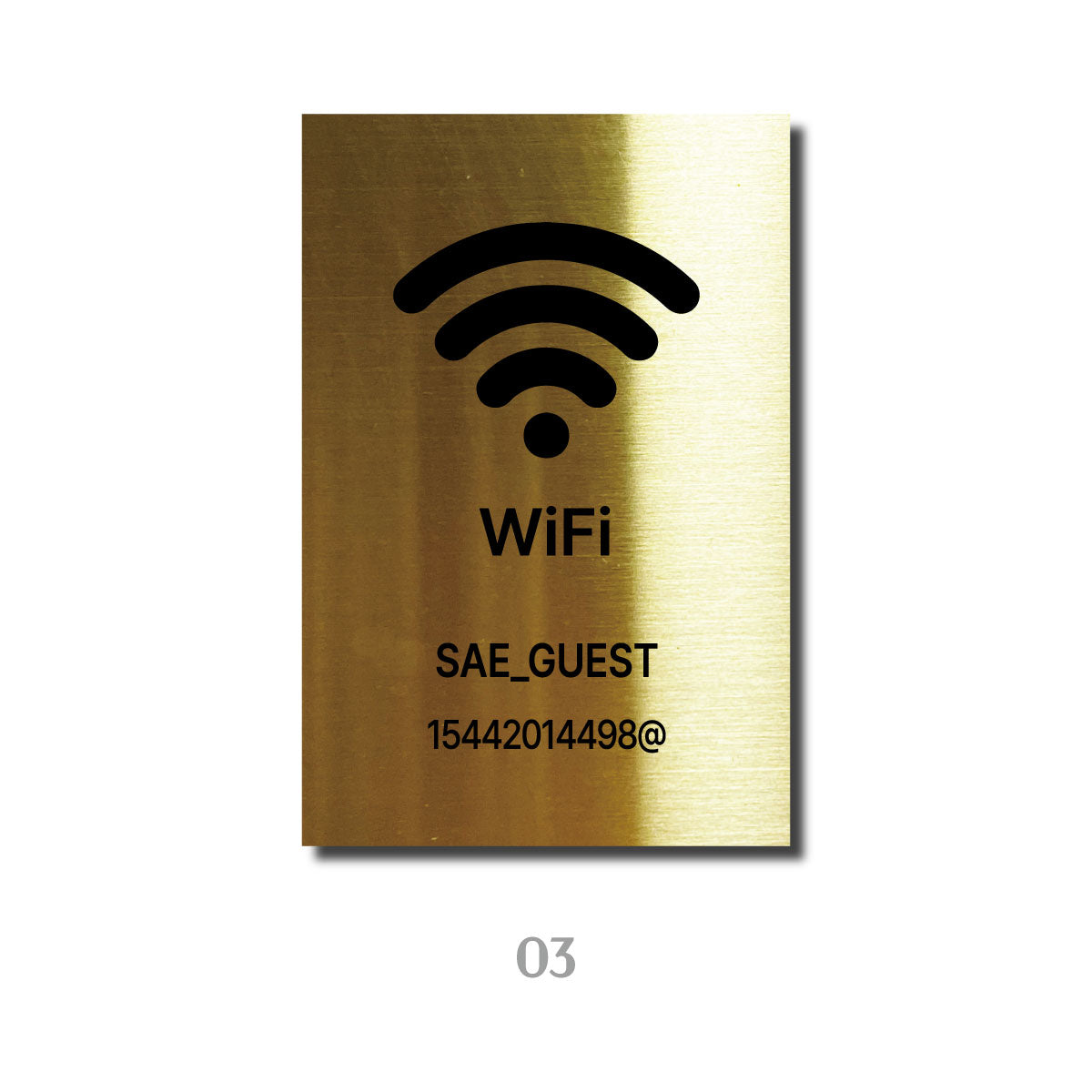 스탠드형 A타입 데스크 사인 - 골드