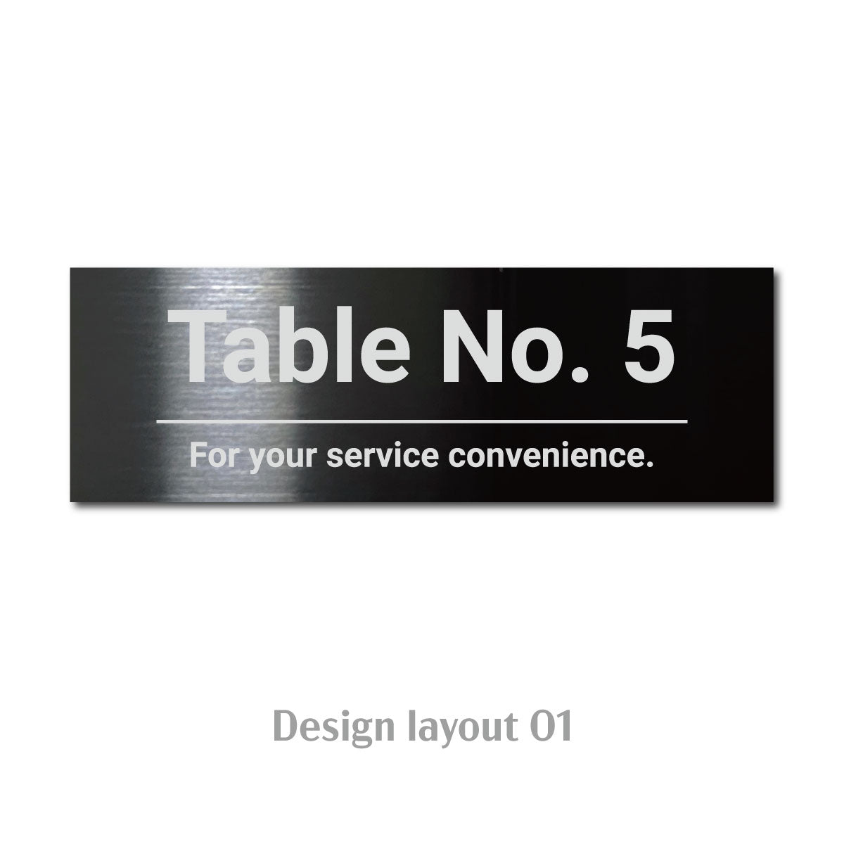 Large Narrow Table Tent POP Plate Black ECHO Collection
