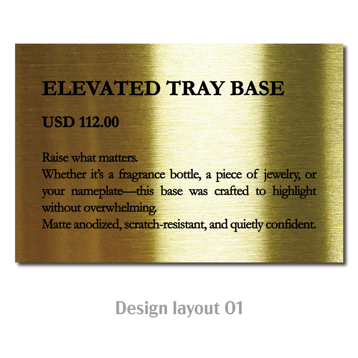 Large Freestanding POP Plate Gold ECHO Collection