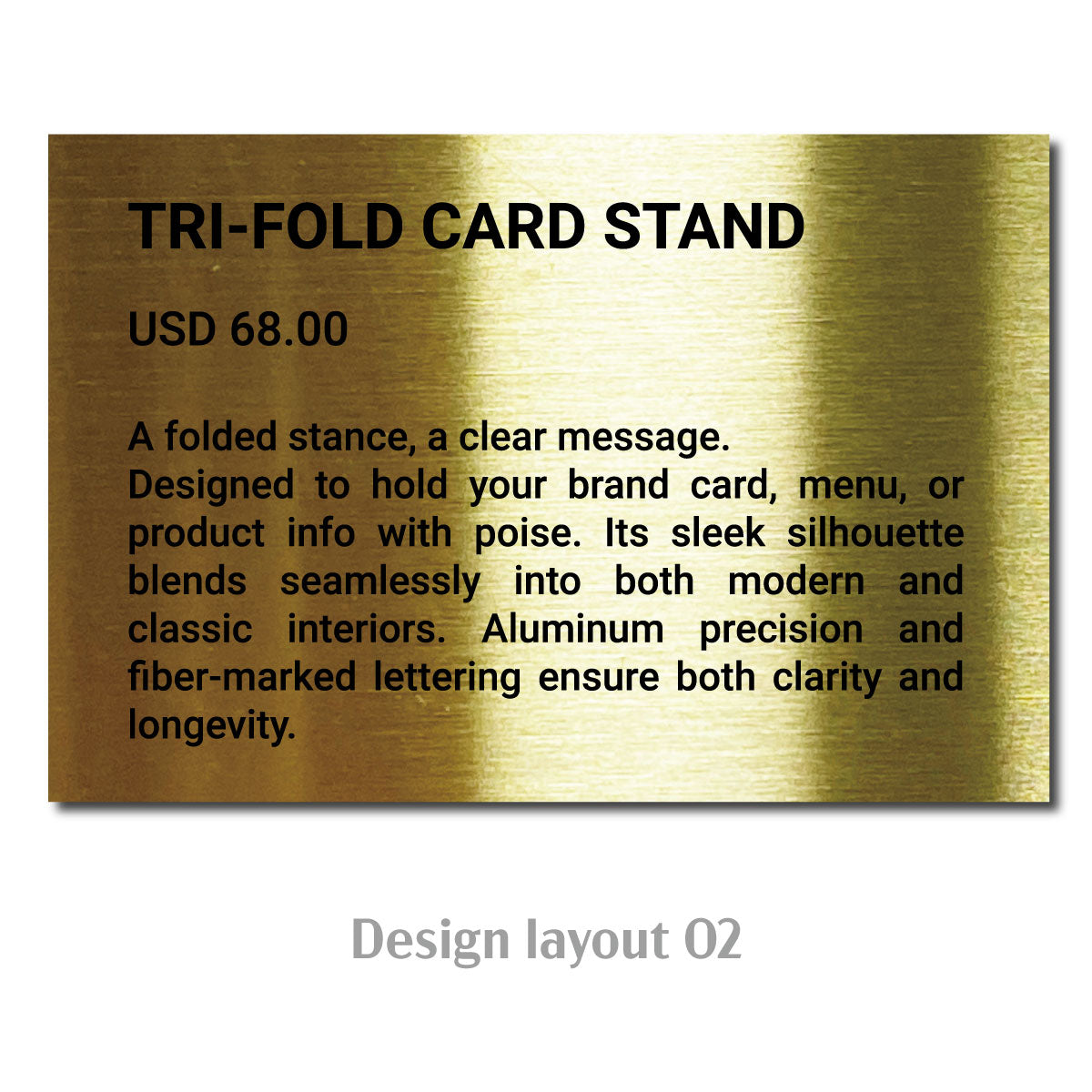 Large Freestanding POP Plate Gold ECHO Collection