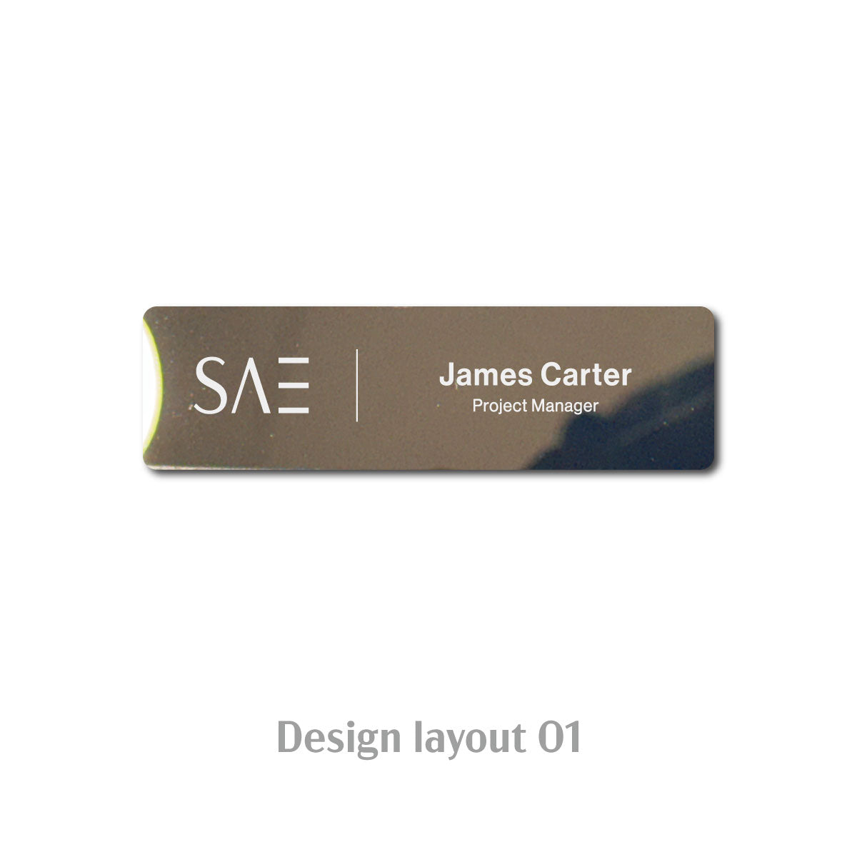 Laser Marked Magnetic Nameplate - Rose Gold