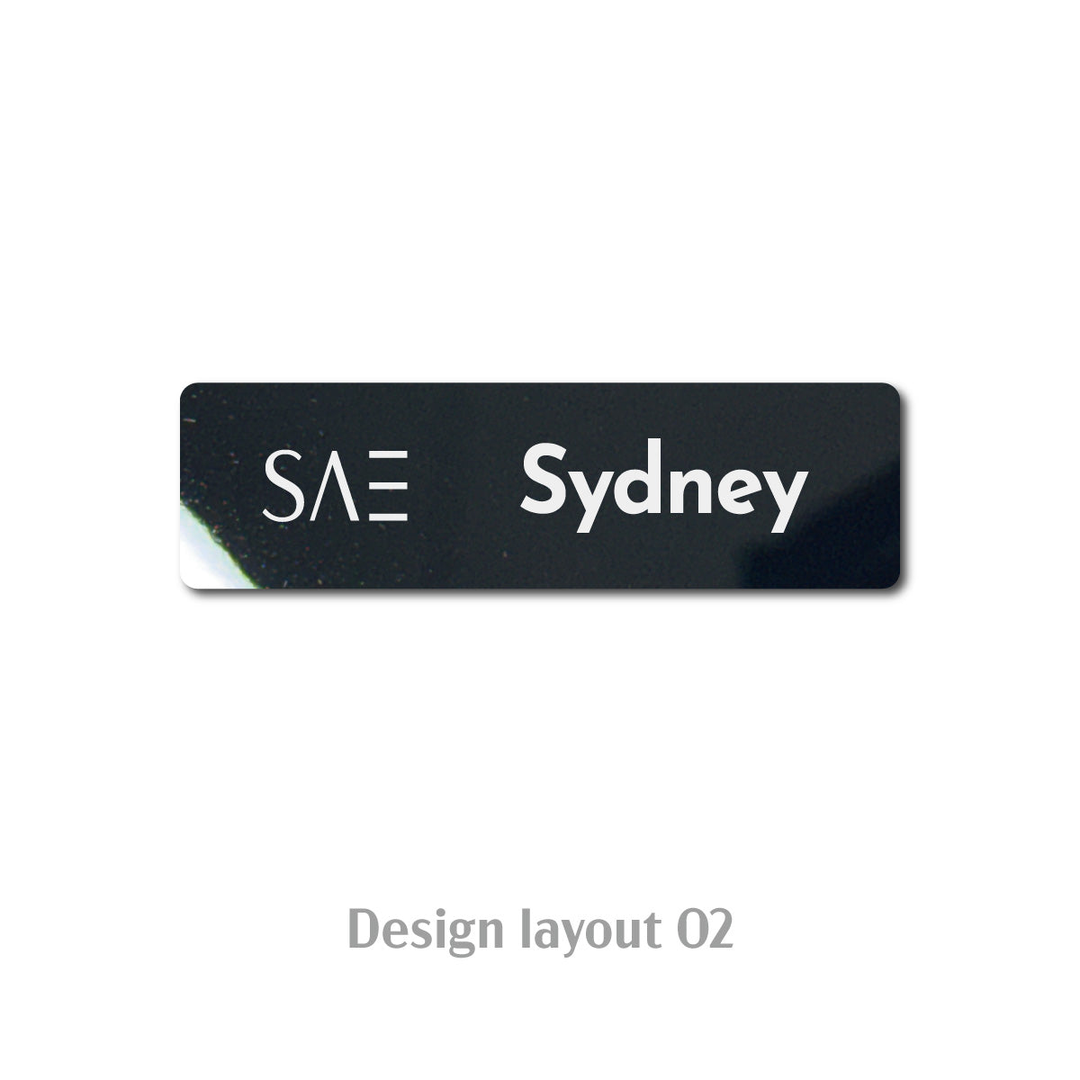 Laser Marked Stainless Steel Magnetic Name Badge - Black