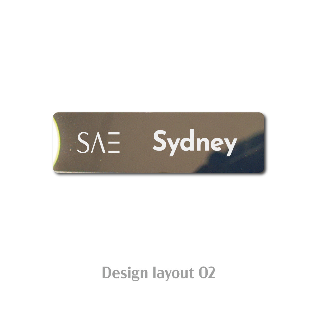 Laser Marked Magnetic Nameplate - Rose Gold