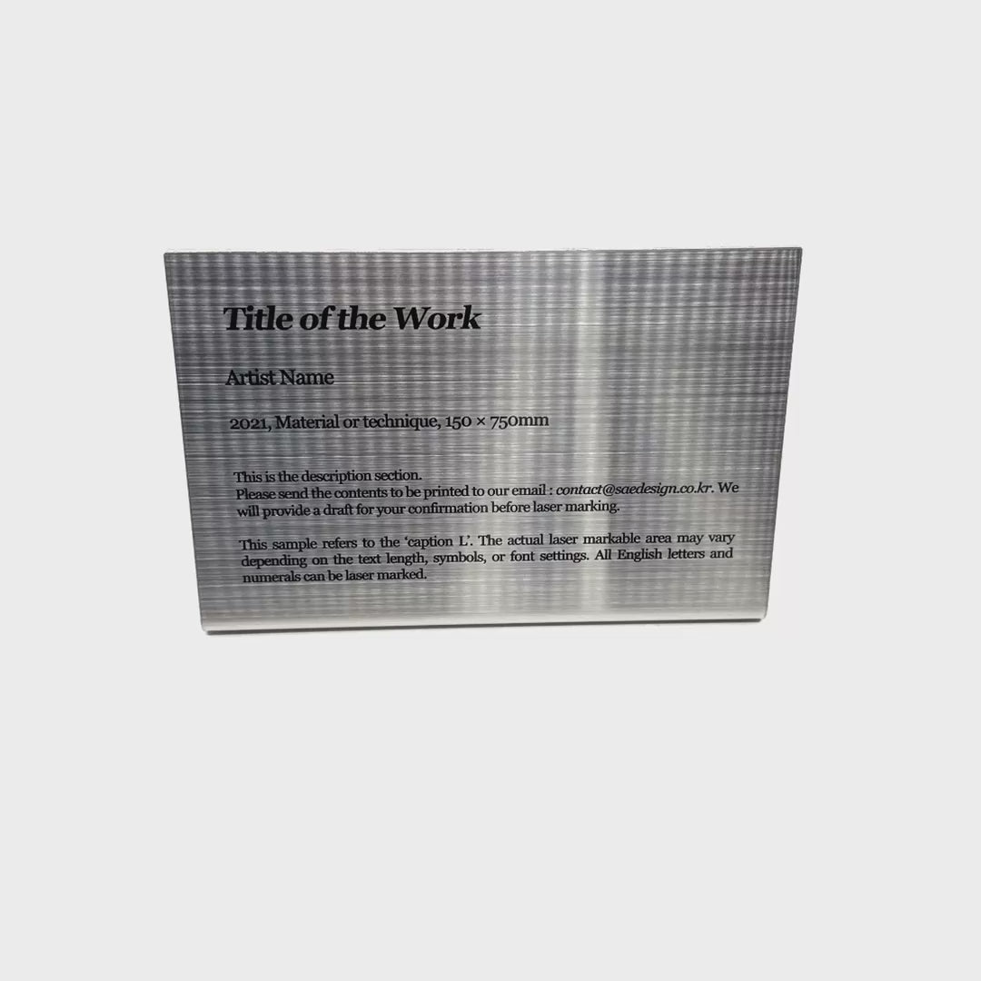 Stainless steel caption plate, silver, 150×30×100mm from SIDE collection
