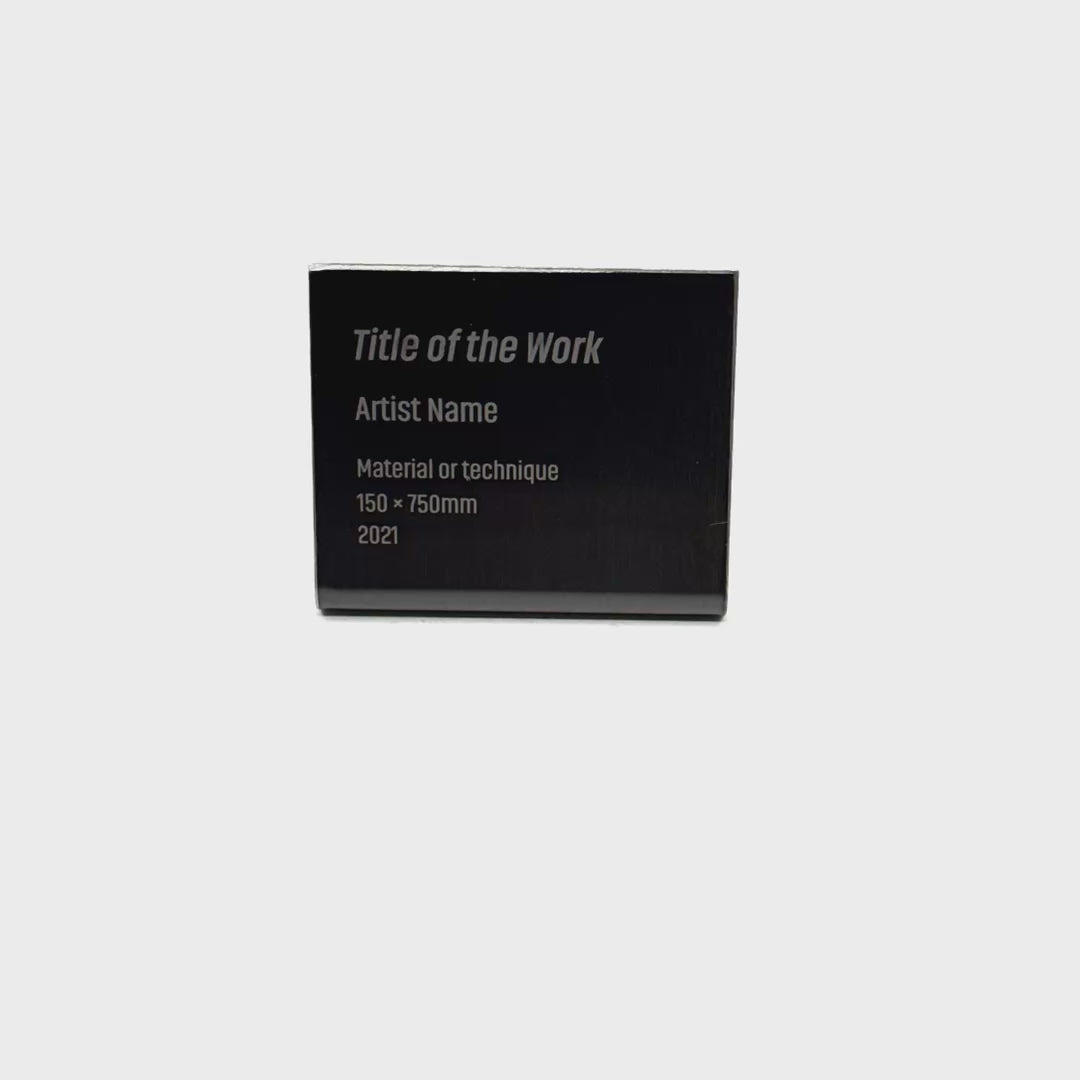 Stainless steel caption plate, black, 60×20×50mm from SIDE collection
