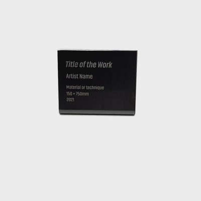 Stainless steel caption plate, black, 60×20×50mm from SIDE collection
