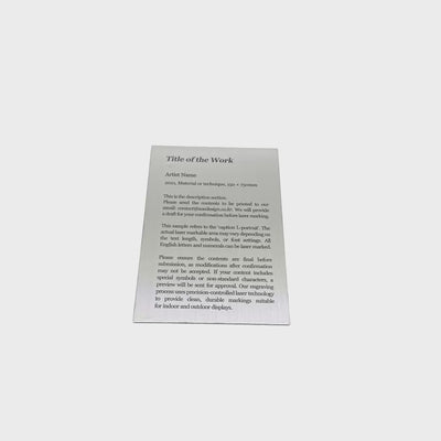 Stainless steel caption plate, silver, 100×150mm from SIDE collection
