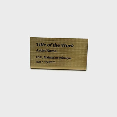 Stainless steel caption plate, gold, 70×20×40mm from SIDE collection
