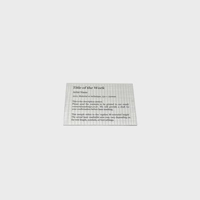 Stainless steel caption plate, silver, 110×80mm from SIDE collection
