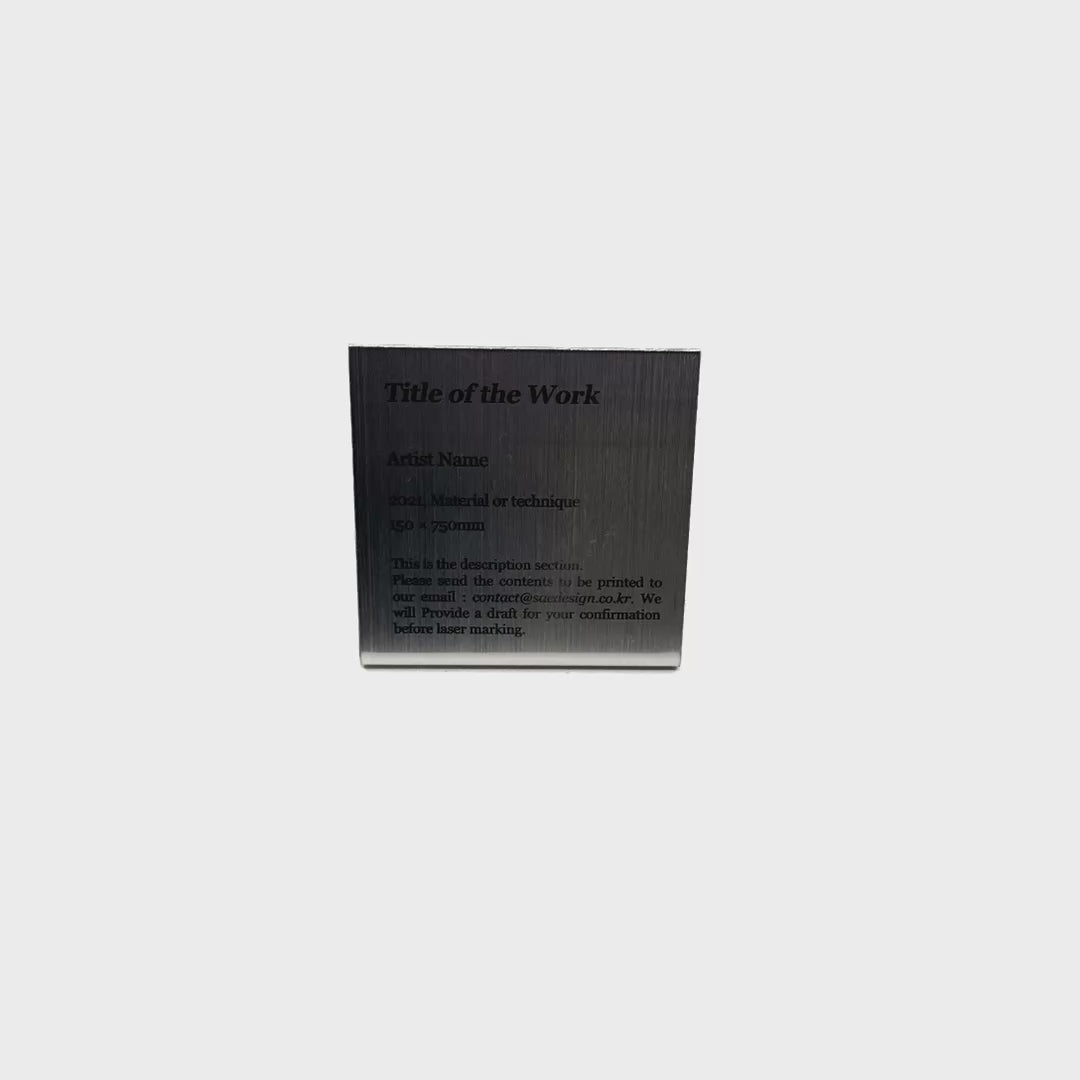 Stainless steel caption plate, silver, 80×30×80mm from SIDE collection
