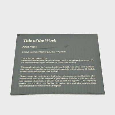 Stainless steel caption plate, black, 150×130mm from SIDE collection
