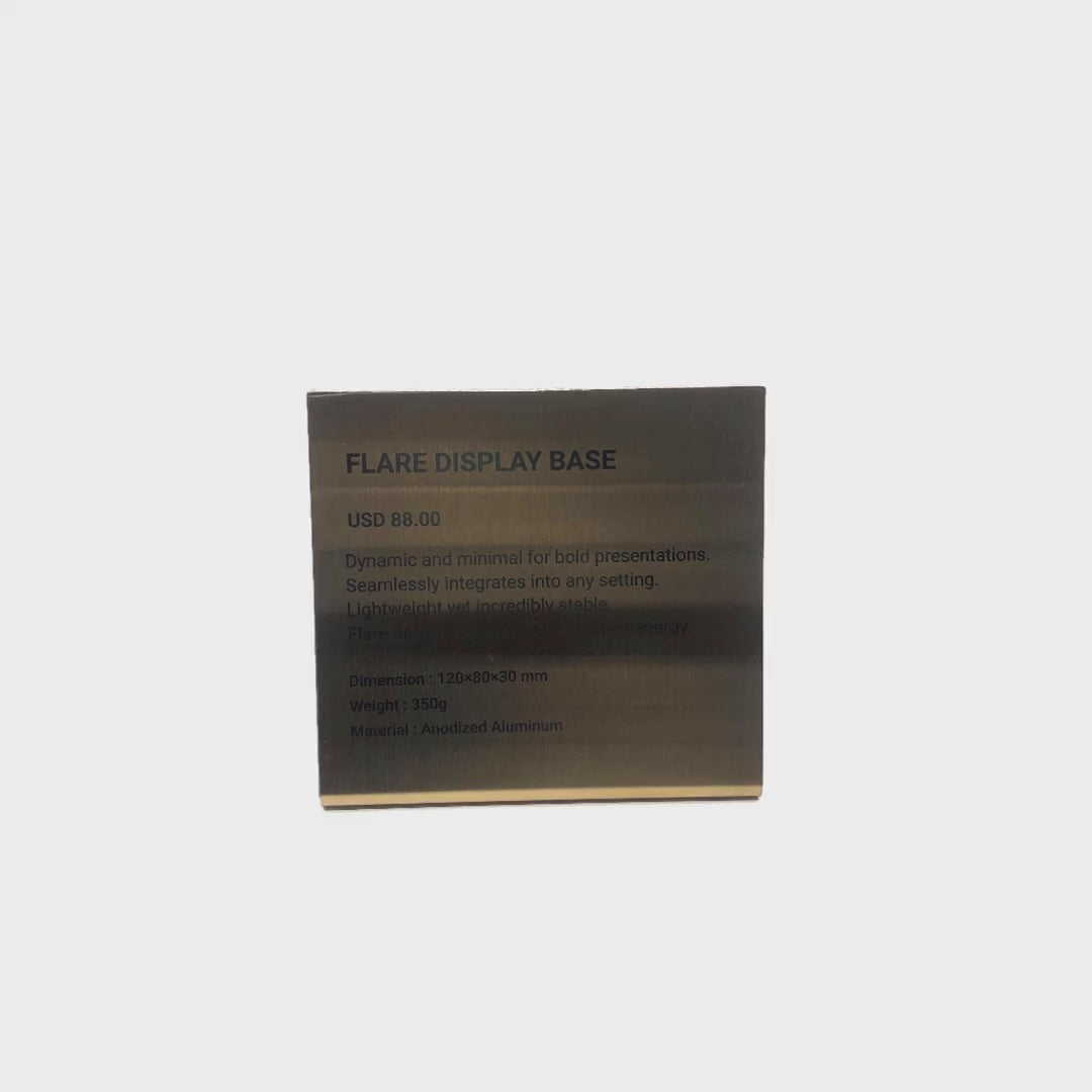 Stainless steel freestanding POP plate, gold, 130×30×120mm