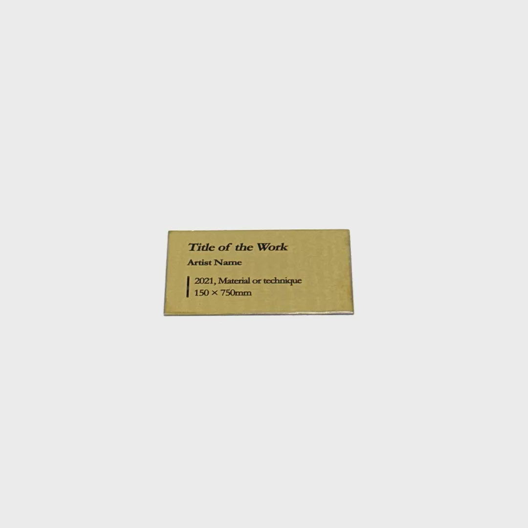 Stainless steel caption plate, gold, 70×40mm from SIDE collection
