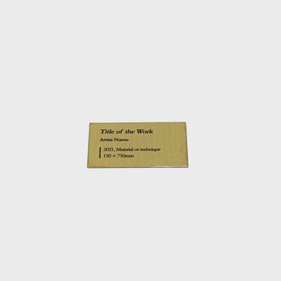 Stainless steel caption plate, gold, 70×40mm from SIDE collection
