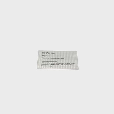 Stainless steel caption plate, silver, 110×60mm from SIDE collection

