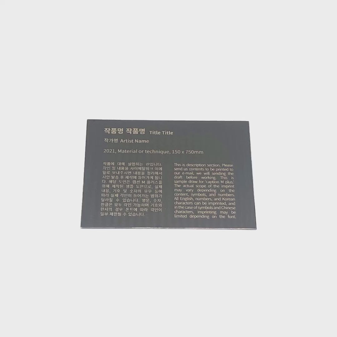 부착형 블랙 스테인리스 레이저 각인 캡션 명판 M 플러스 제품 이미지
