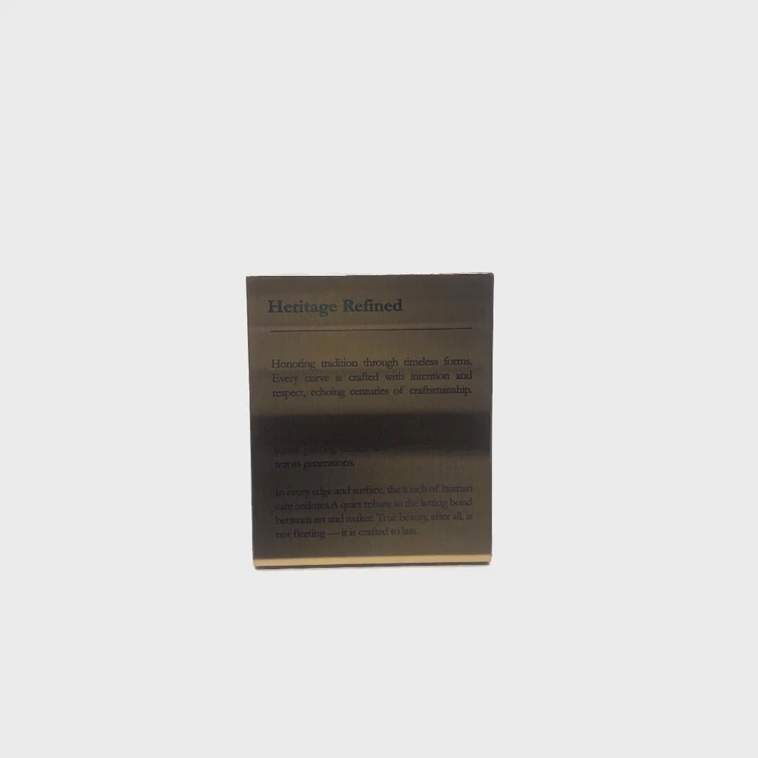 Stainless steel freestanding POP plate, gold, 100×30×120mm

