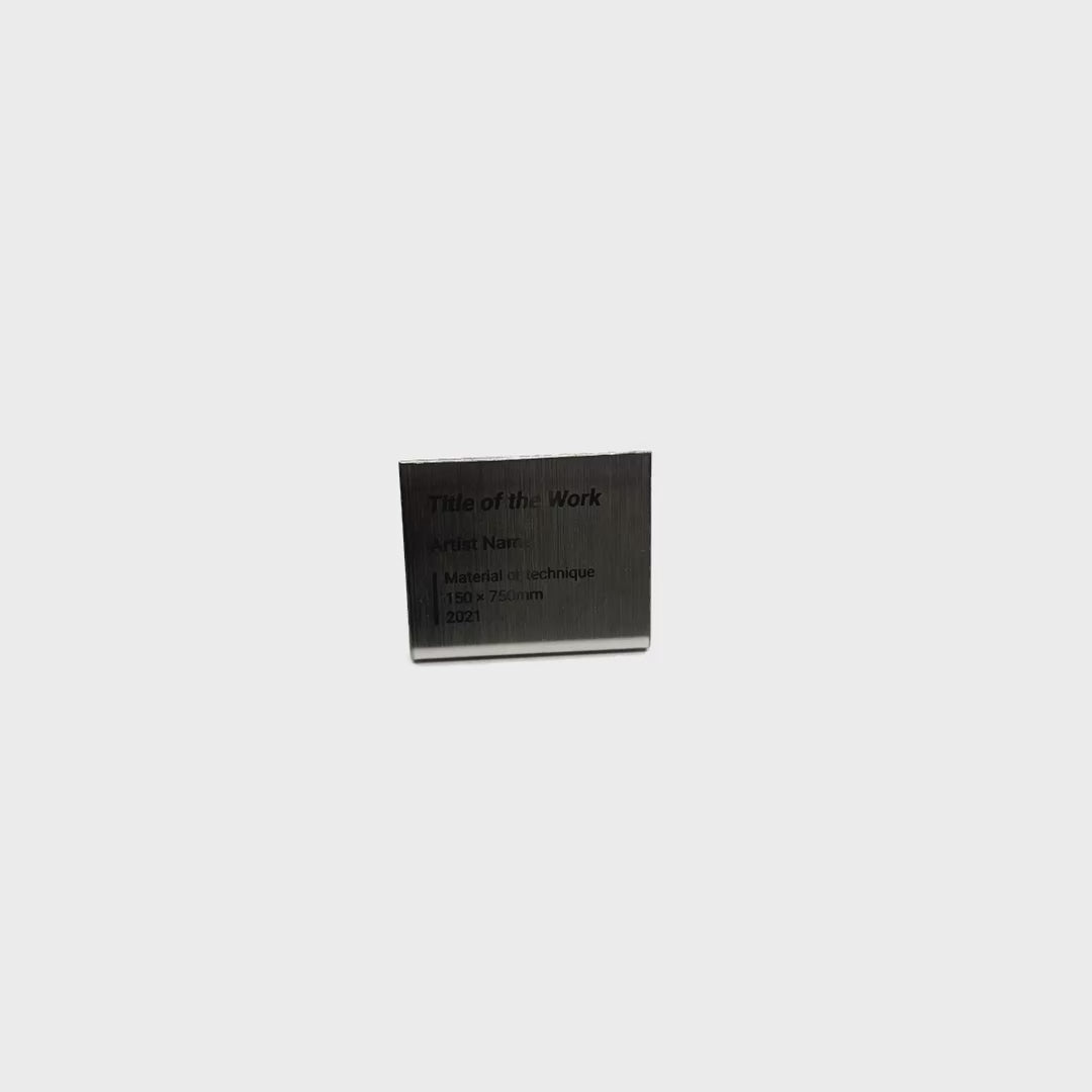 Stainless steel caption plate, silver, 60×50×20mm from SIDE collection
