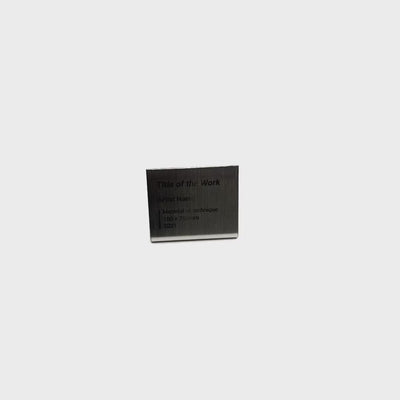 Stainless steel caption plate, silver, 60×50×20mm from SIDE collection
