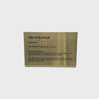Stainless steel caption plate, gold, 150×30×100mm from SIDE collection
