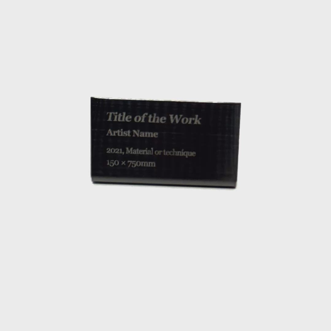 Stainless steel caption plate, black, 70×20×40mm from SIDE collection
