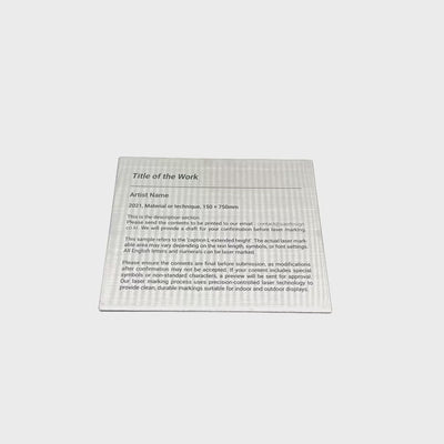 Stainless steel caption plate, silver, 150×130mm from SIDE collection
