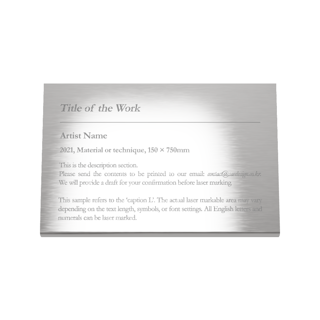 Stainless steel caption plate, silver, 150×30×100mm from SIDE collection
