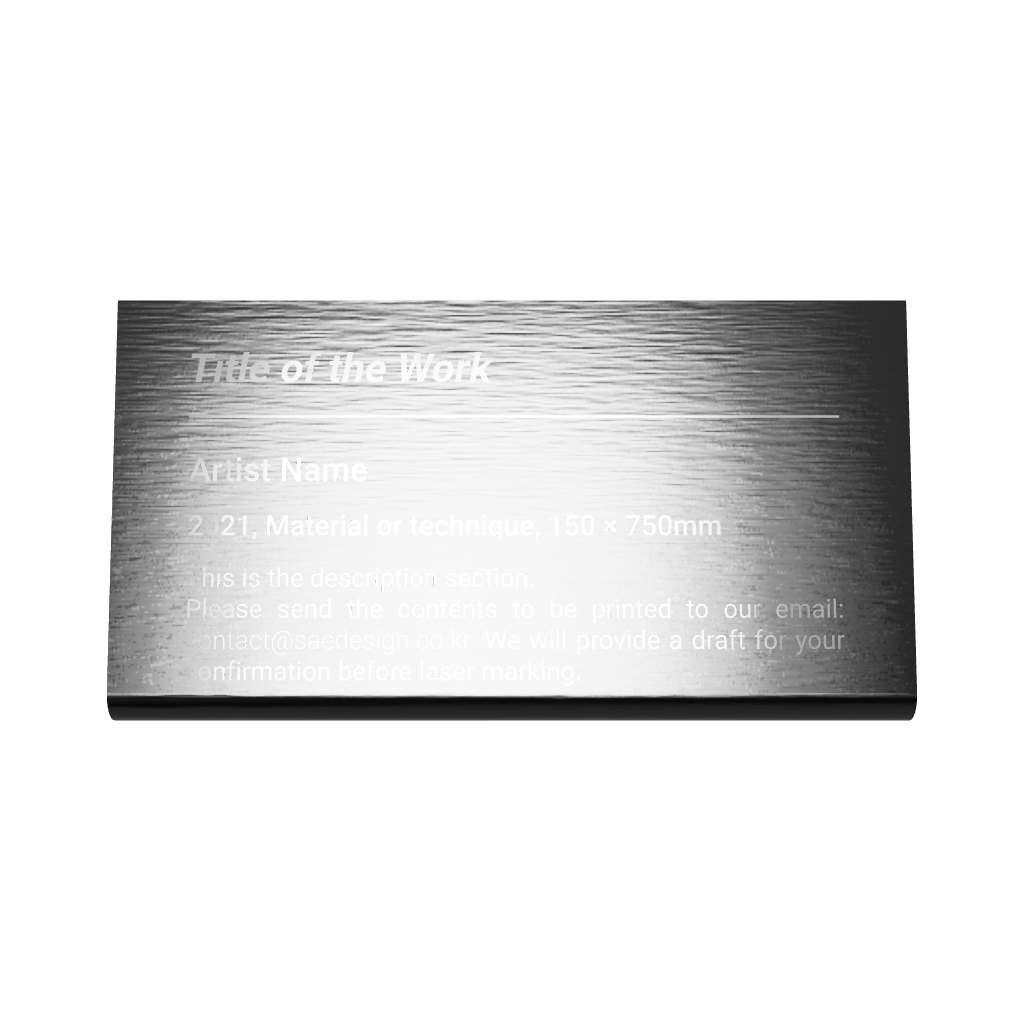 Stainless steel caption plate, black, 110×20×60mm from SIDE collection

