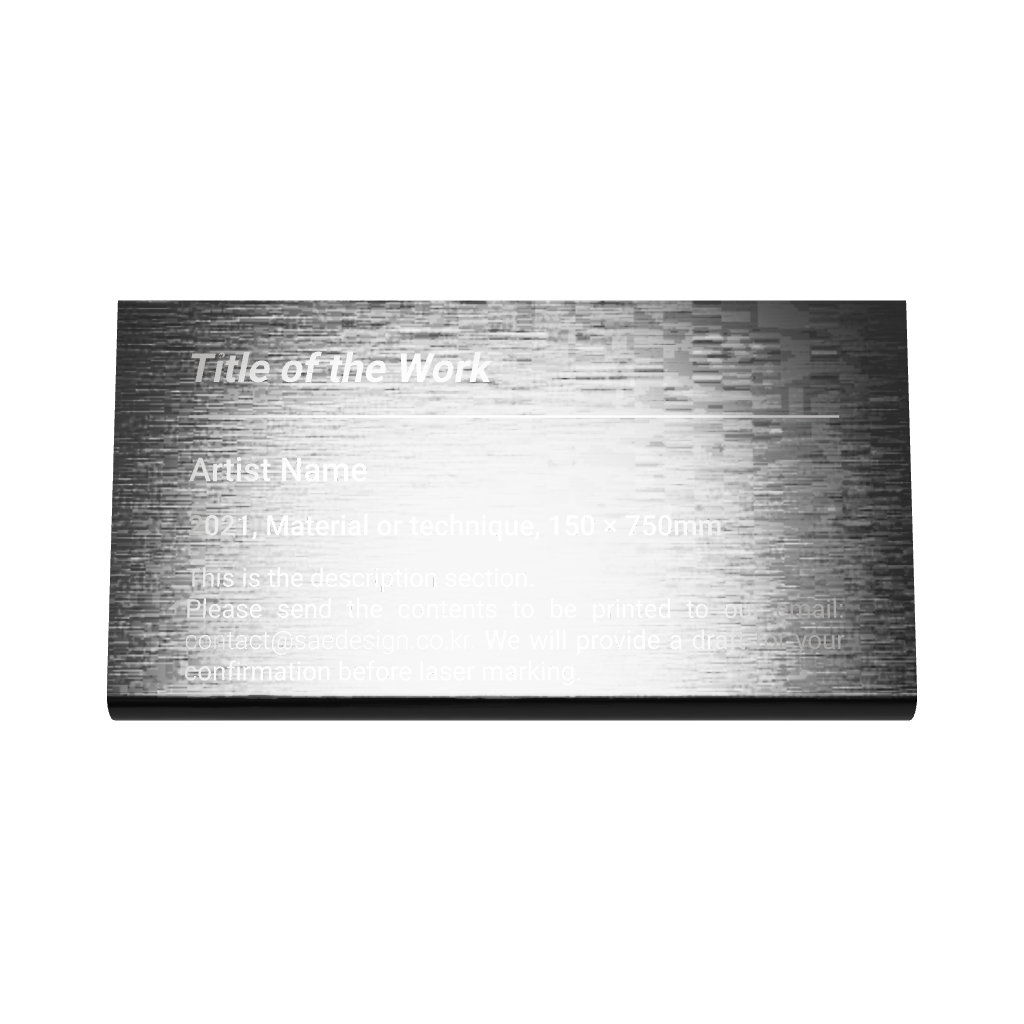 Stainless steel caption plate, black, 110×20×60mm from SIDE collection
