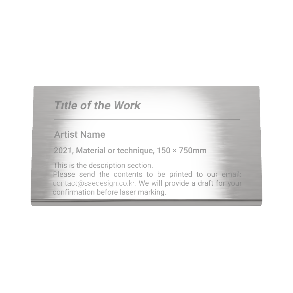 Stainless steel caption plate, silver, 110×20×60mm from SIDE collection
