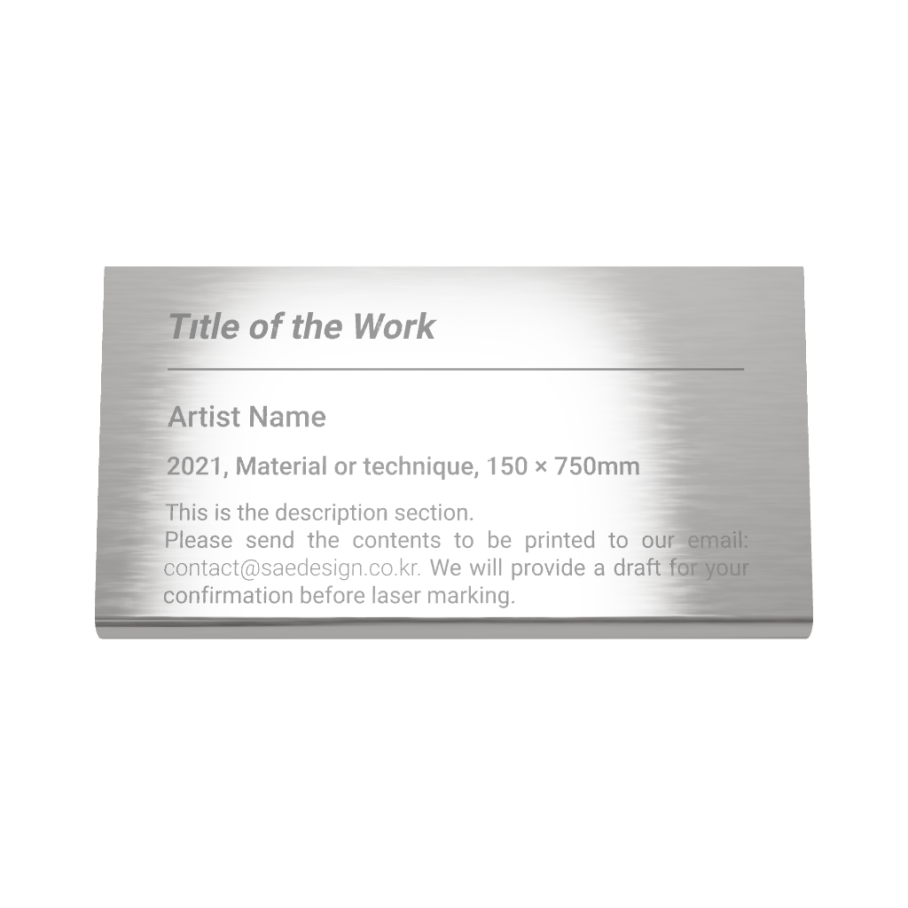 Stainless steel caption plate, silver, 110×20×60mm from SIDE collection
