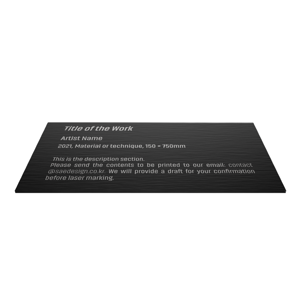 Stainless steel caption plate, black, 110×20×60mm from SIDE collection
