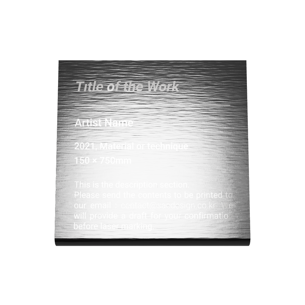 Stainless steel caption plate, black, 80×30×80mm from SIDE collection
