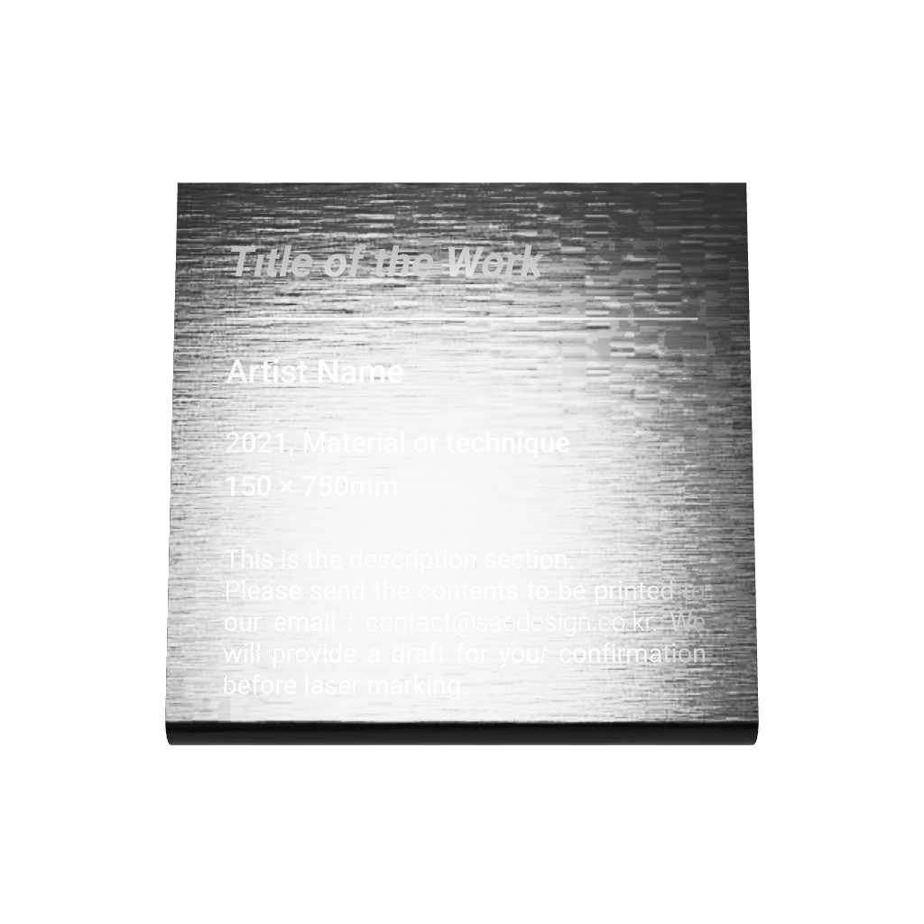 Stainless steel caption plate, black, 80×30×80mm from SIDE collection
