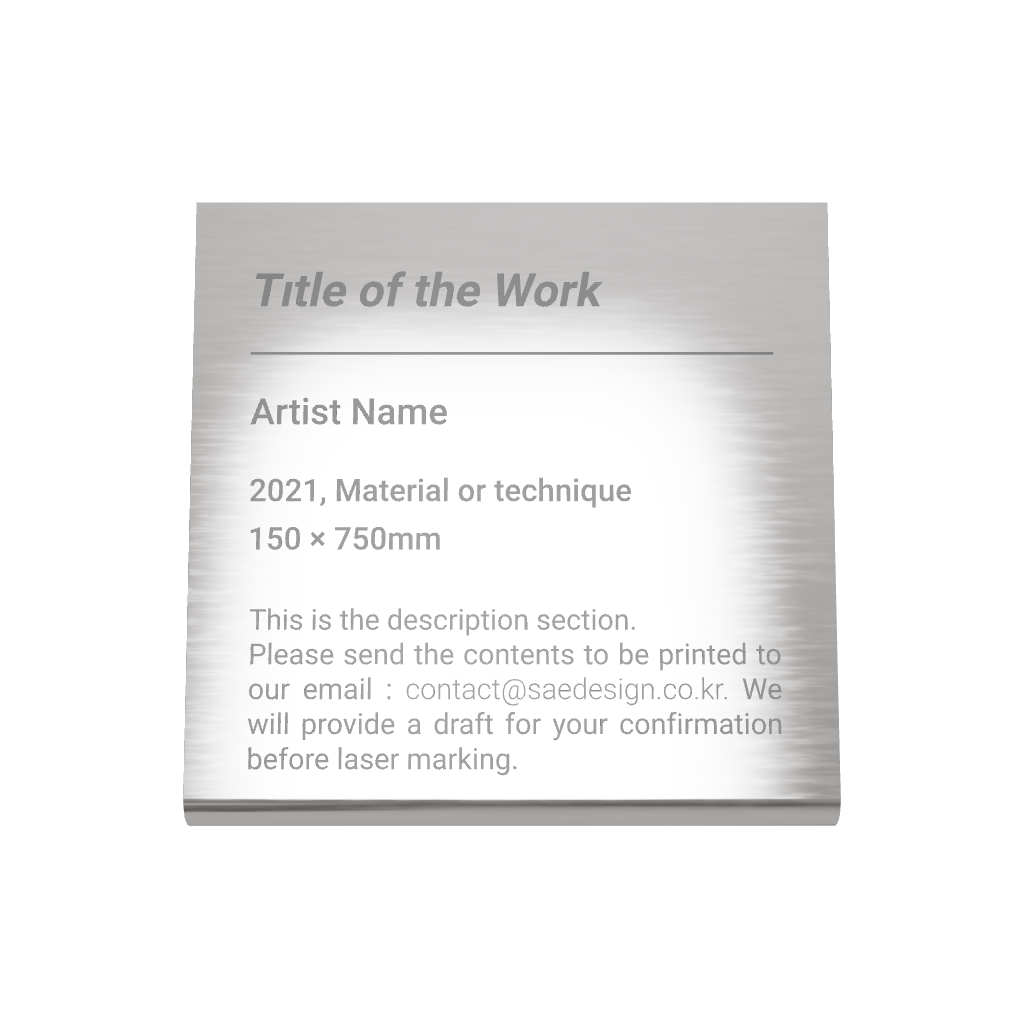Stainless steel caption plate, silver, 80×30×80mm from SIDE collection
