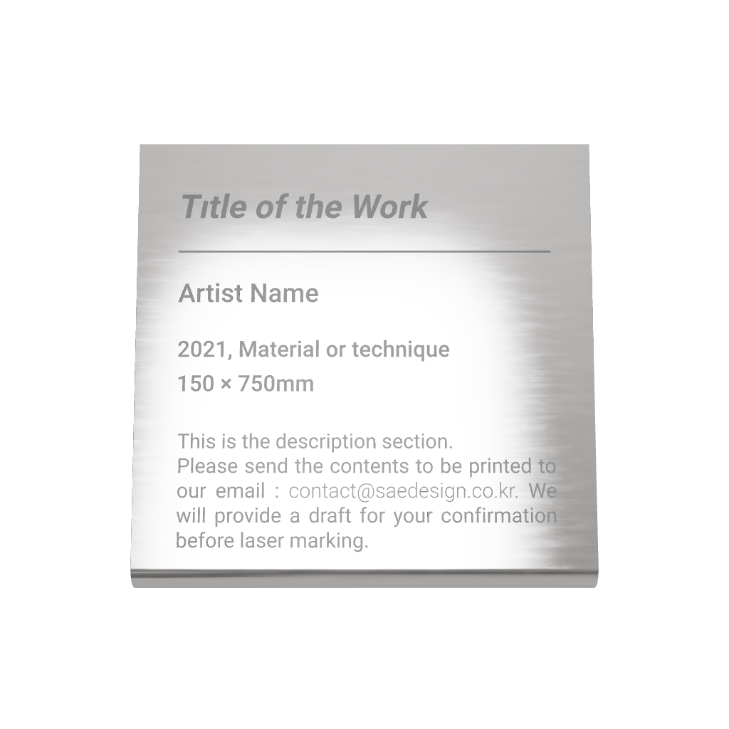 Stainless steel caption plate, silver, 80×30×80mm from SIDE collection
