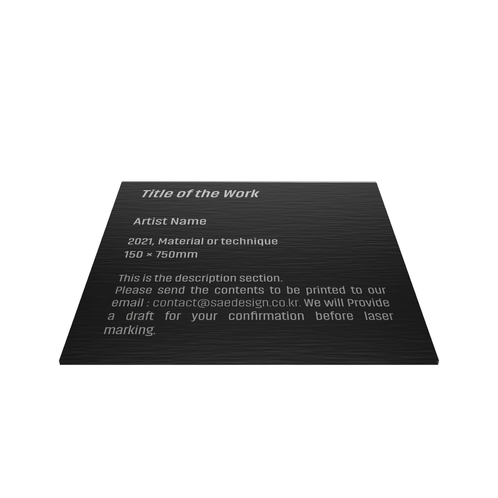 Stainless steel caption plate, black, 80×30×80mm from SIDE collection
