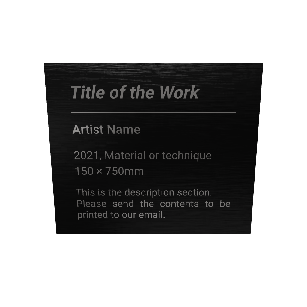 Stainless steel caption plate, black, 70×60mm from SIDE collection
