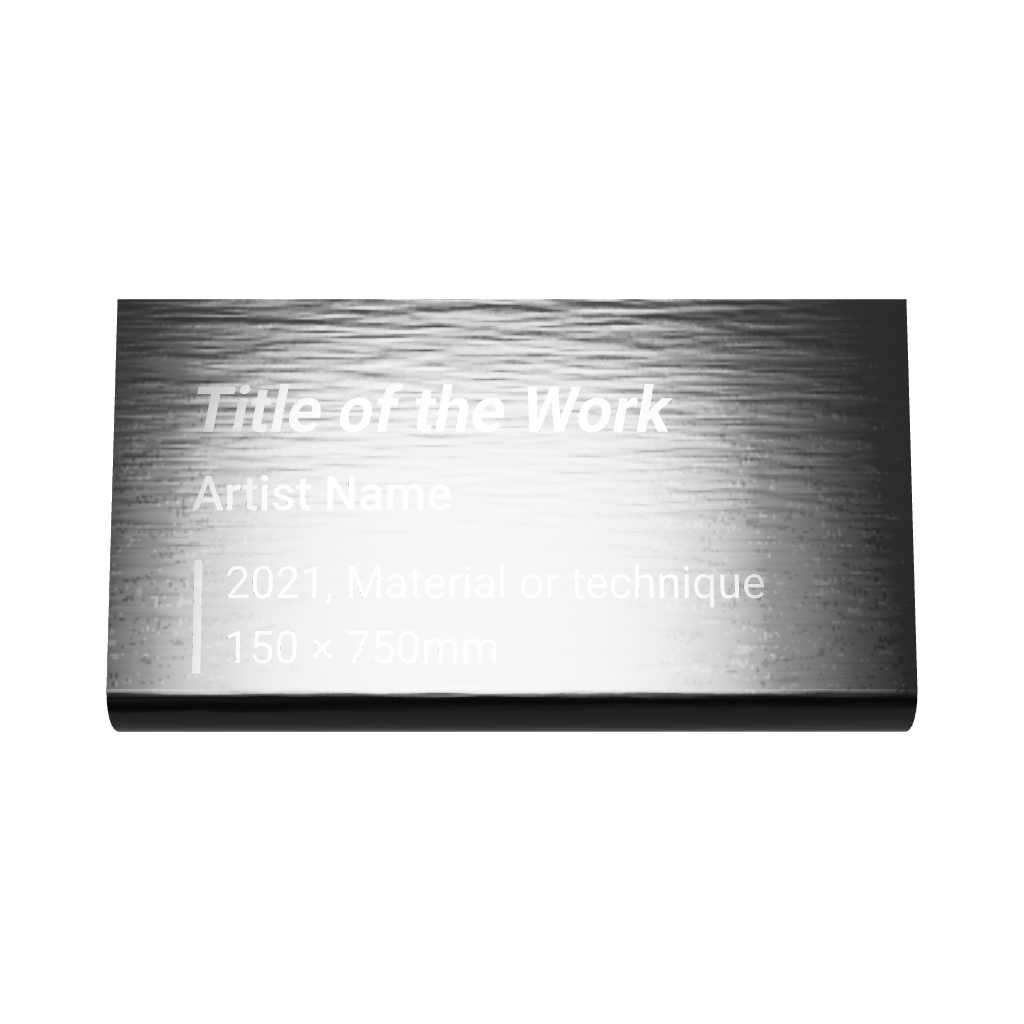 Stainless steel caption plate, black, 70×20×40mm from SIDE collection

