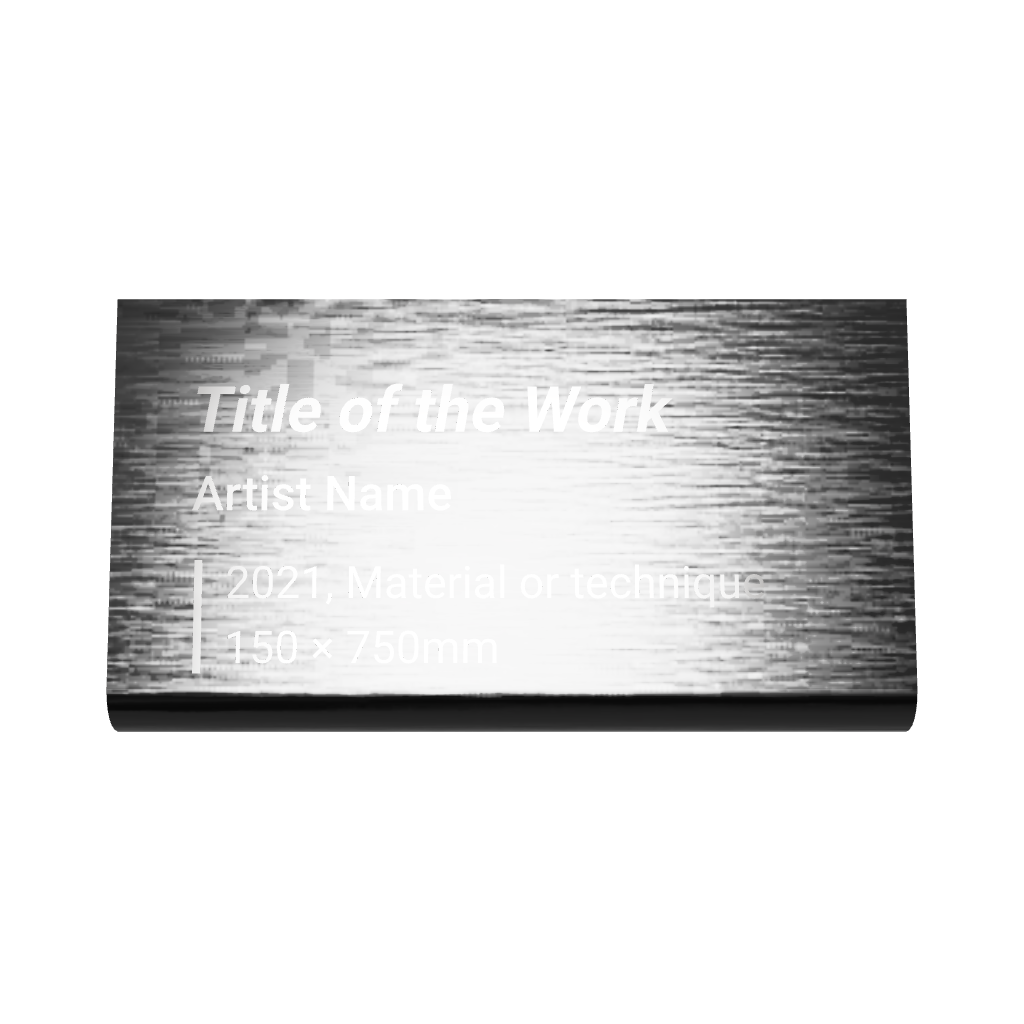 Stainless steel caption plate, black, 70×20×40mm from SIDE collection
