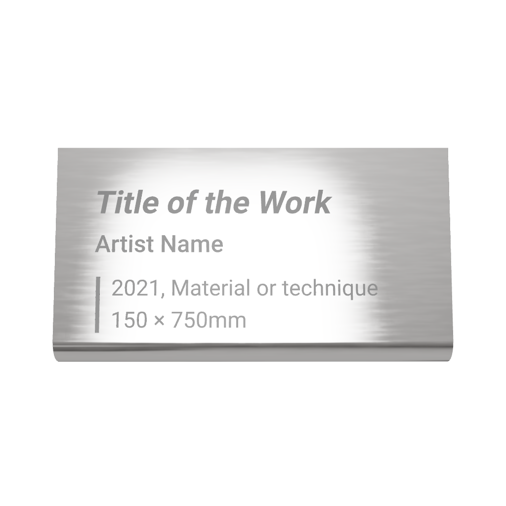 Stainless steel caption plate, silver, 70×20×40mm from SIDE collection
