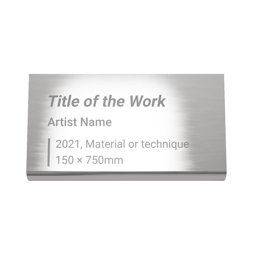 Stainless steel caption plate, silver, 70×20×40mm from SIDE collection
